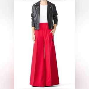 Marni Made In Italy Hot Pink Bunny Rabbit Drawstring High Waisted Flare Pants 40